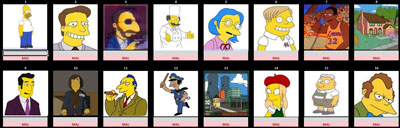 200 Personajes de Los Simpsons por CortoMaltés