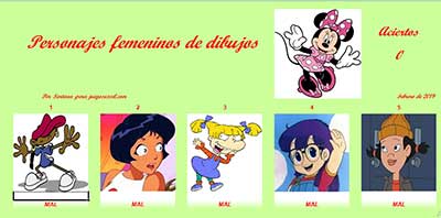 Personajes femeninos de dibujos por Sartana